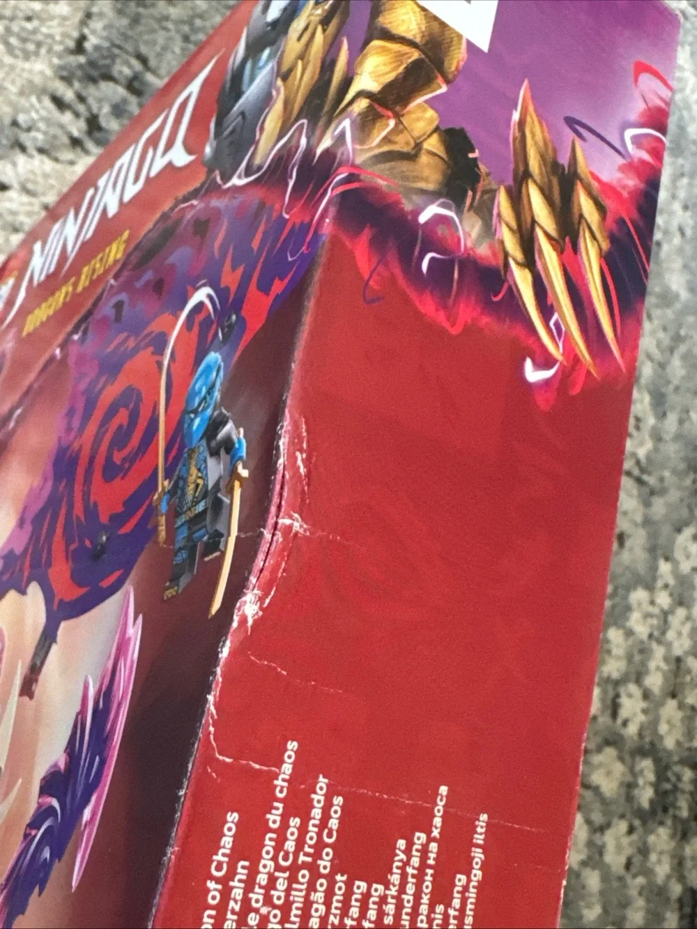 BOX DAMAGE LEGO Ninjago 71832 Thunderfang Dragon of Chaos Dragons Rising 668 Pcs